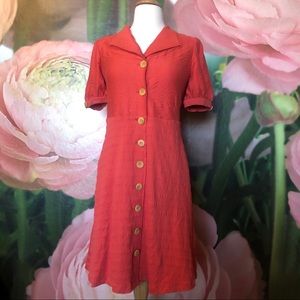 Anthropologie salmon dress